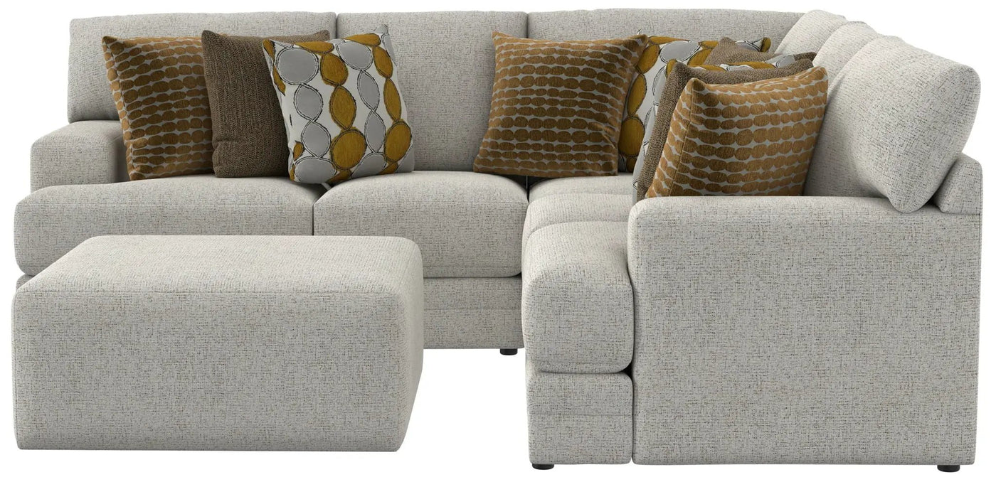 Tori - Sectional With Comfort Coil Seating, Cocktail Ottoman And Accent Pillows Included by Unique Piece Furniture