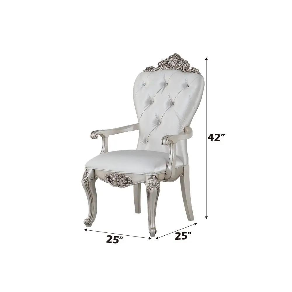 Gorsedd - Arm Chair (Set of 2) - Cream Fabric & Golden Ivory by Unique Piece Furniture