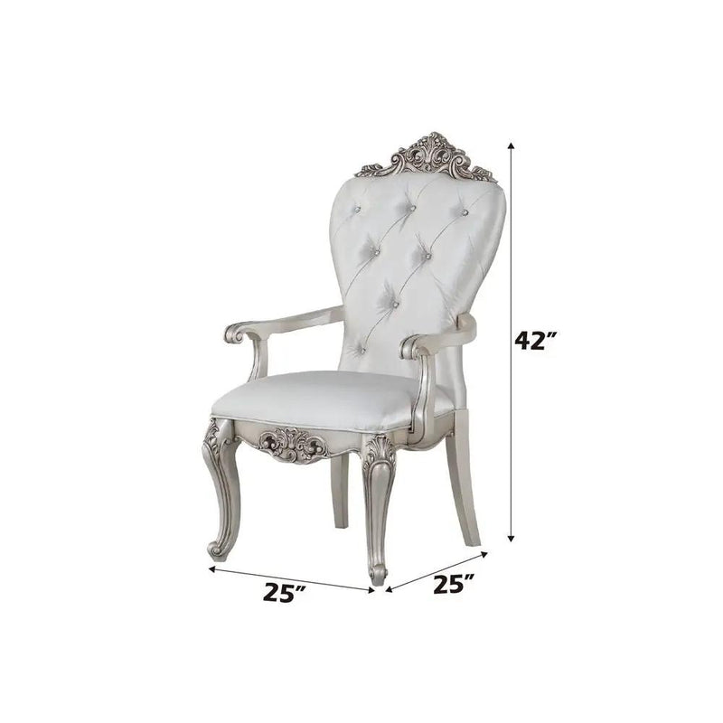 Gorsedd - Arm Chair (Set of 2) - Cream Fabric & Golden Ivory by Unique Piece Furniture