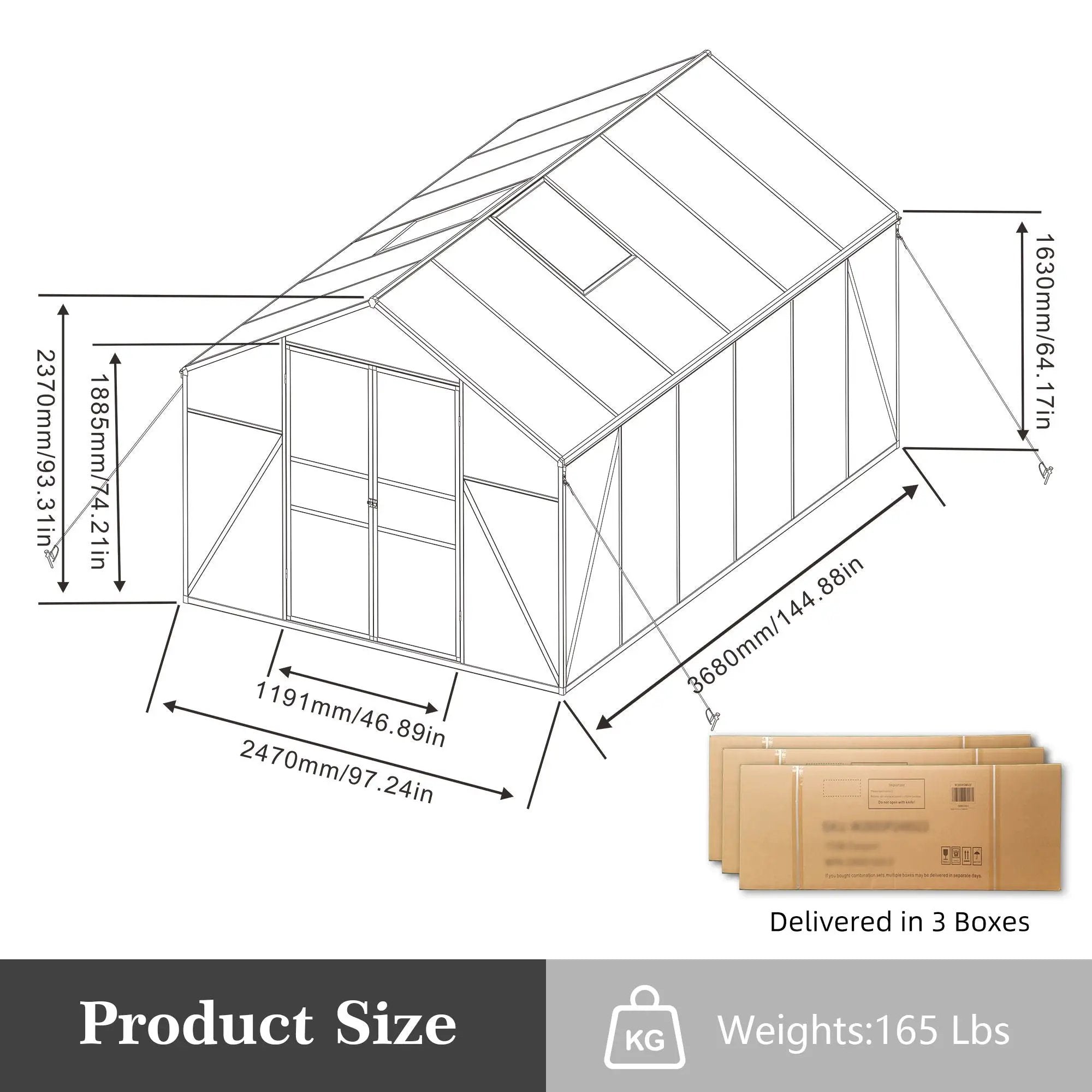 Gain Height Windproof house All Season Outdoor Garden Shelter by HouseOfZazla