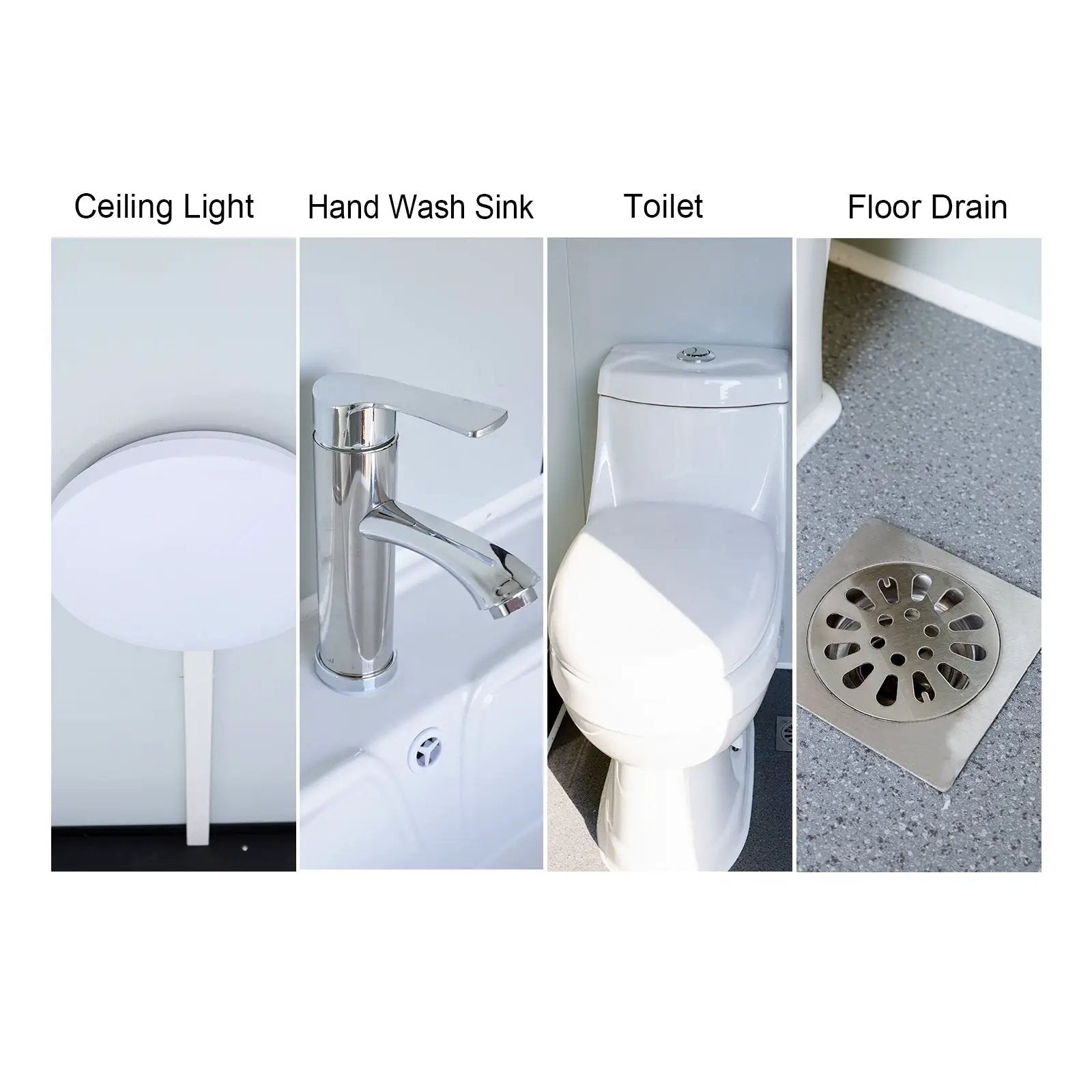 Portable Toilet Cabin - Outdoor Shower Room with Shower, Lights, Sink, and Ventilation Fan by HouseOfZazla