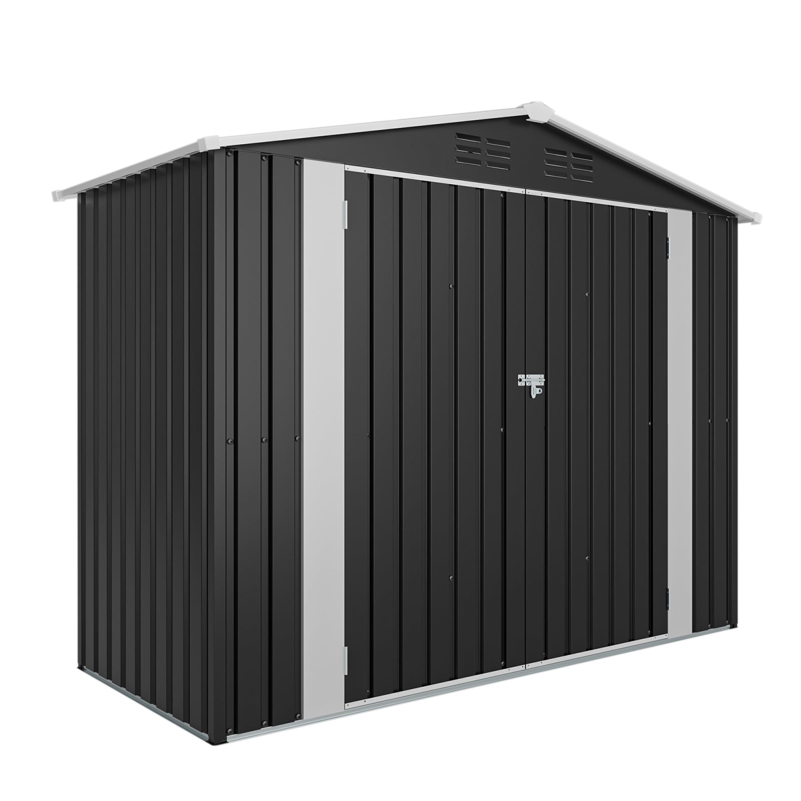 8ft x 4ft Outdoor Metal Storage Shed with Lockable Latch by HouseOfZazla