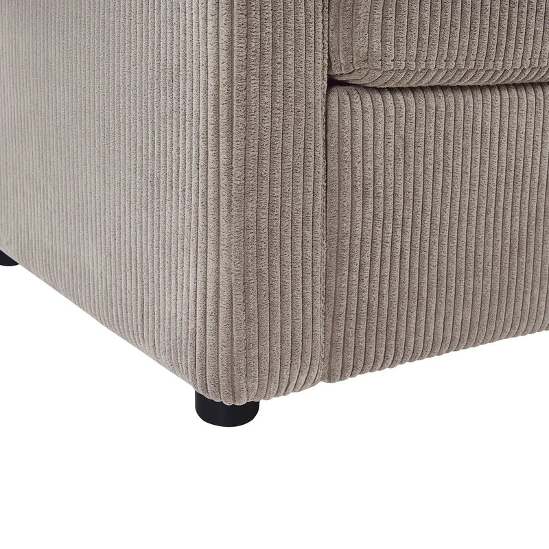 Sleeper Sofa With Foldable Mattress, USB Ports, Side Table & Storage Pocket