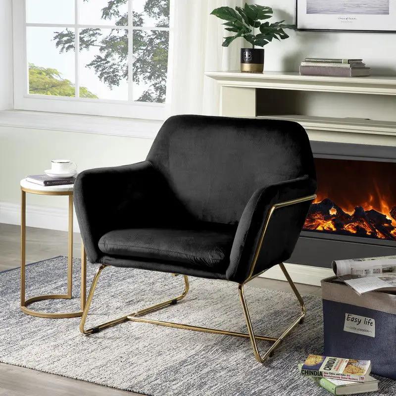 Keira - Accent Chair With Metal Base by HouseOfZazla