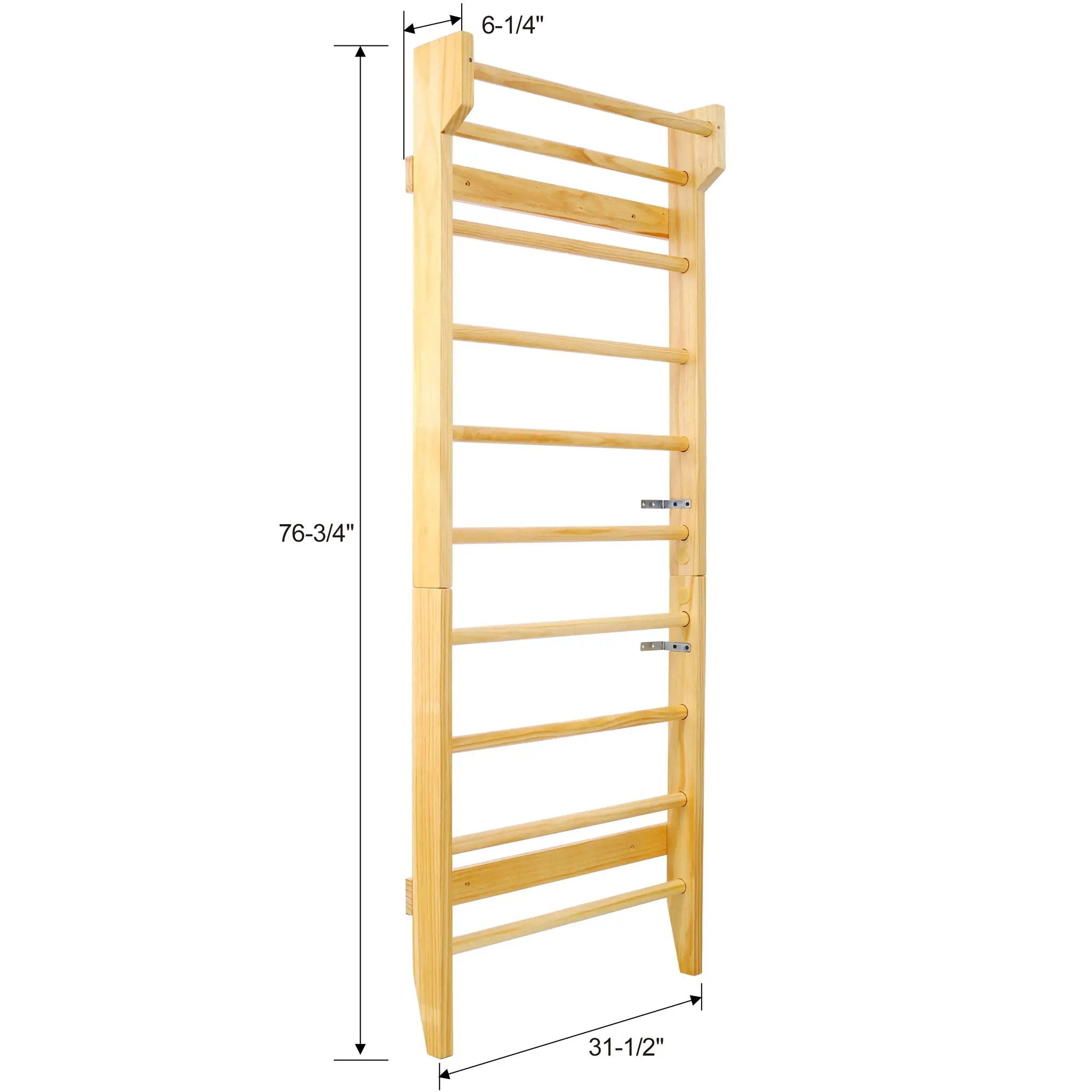 Gymnastics Stall Bar Multi Use Swedish Ladder For Home Gym And Physical Therapy - Natural by HouseOfZazla