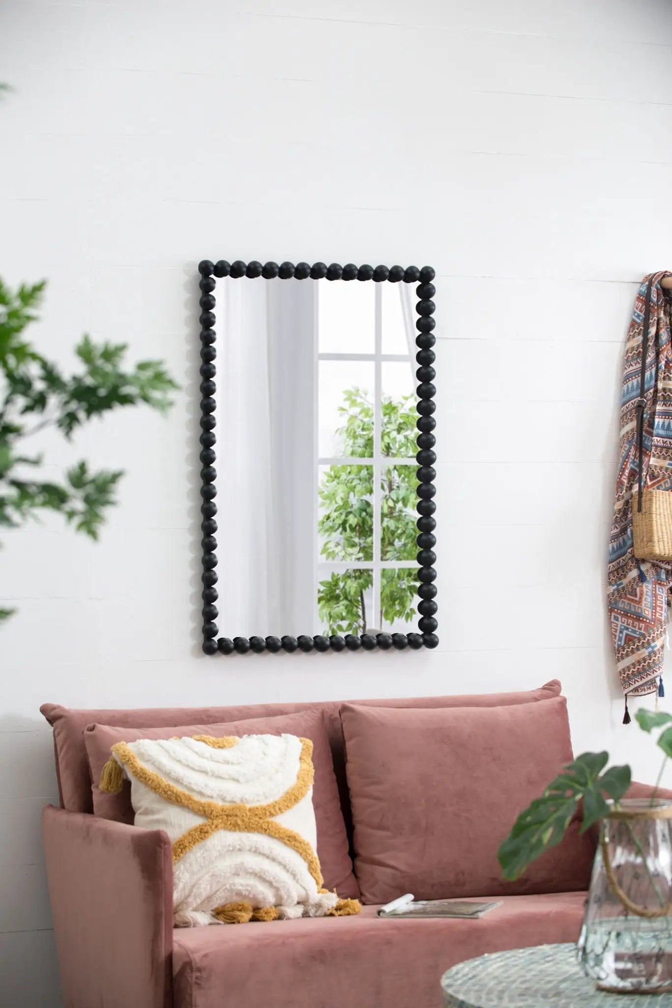 Rectangle Mirror, Wall Mirror For Living Room Bedroom Entryway - Black by HouseOfZazla