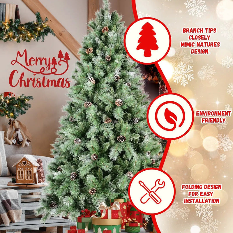 8 Ft The Full-Bodied Pre-Decorated Pinecone Christmas Tree by HouseOfZazla