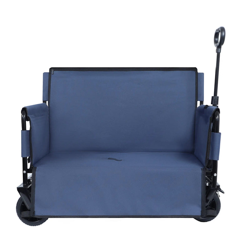 3-in-1 Convertible Folding Wagon Cart with Bench Seat & Storage by HouseOfZazla