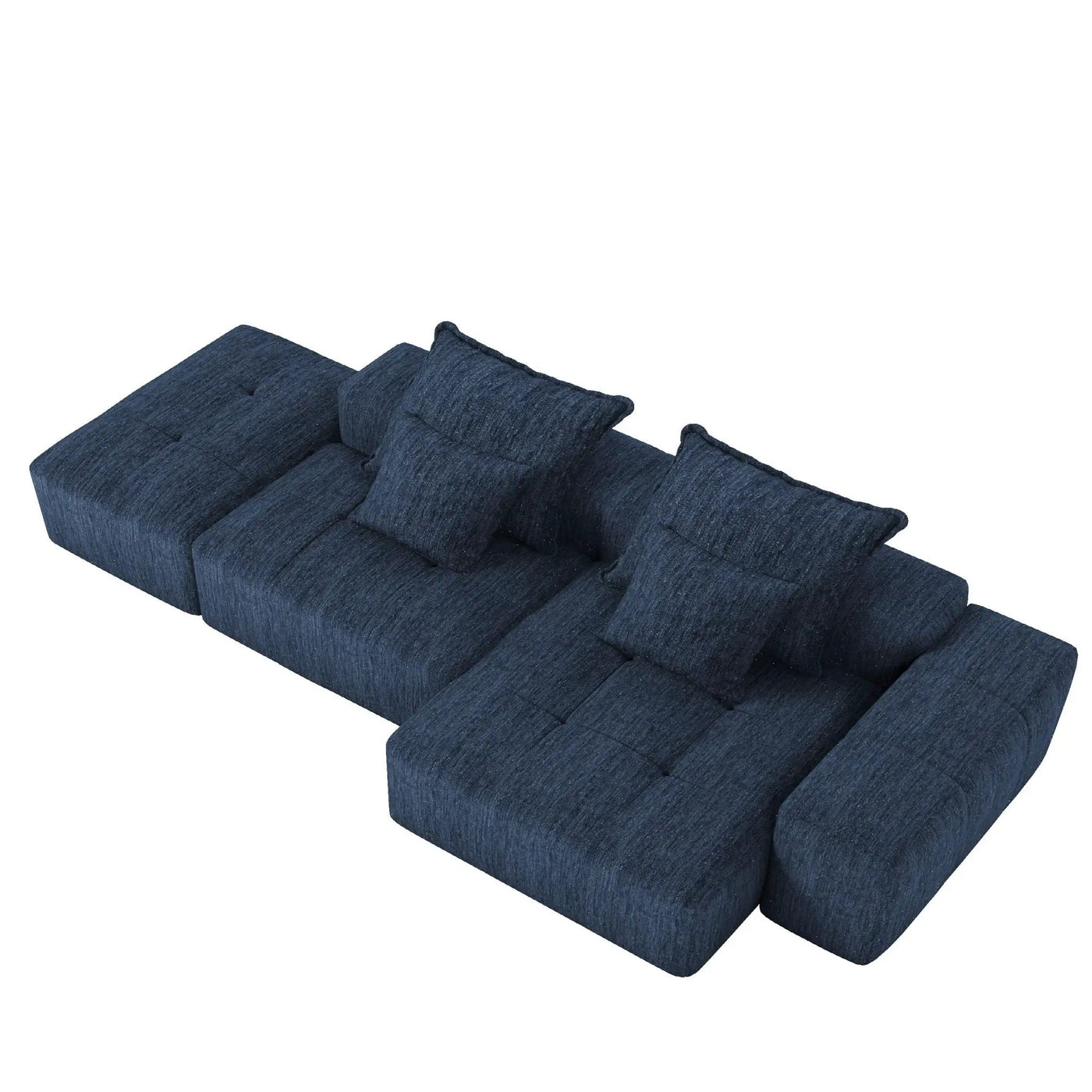 Modern Oversized DIY Combination Modular Sectional Sofa With Pillows by HouseOfZazla
