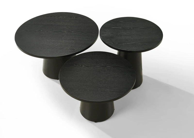 Jasper - 3 Piece Coffee, End, And Console Table (Set of 3) - Ebony Black by Unique Piece Furniture