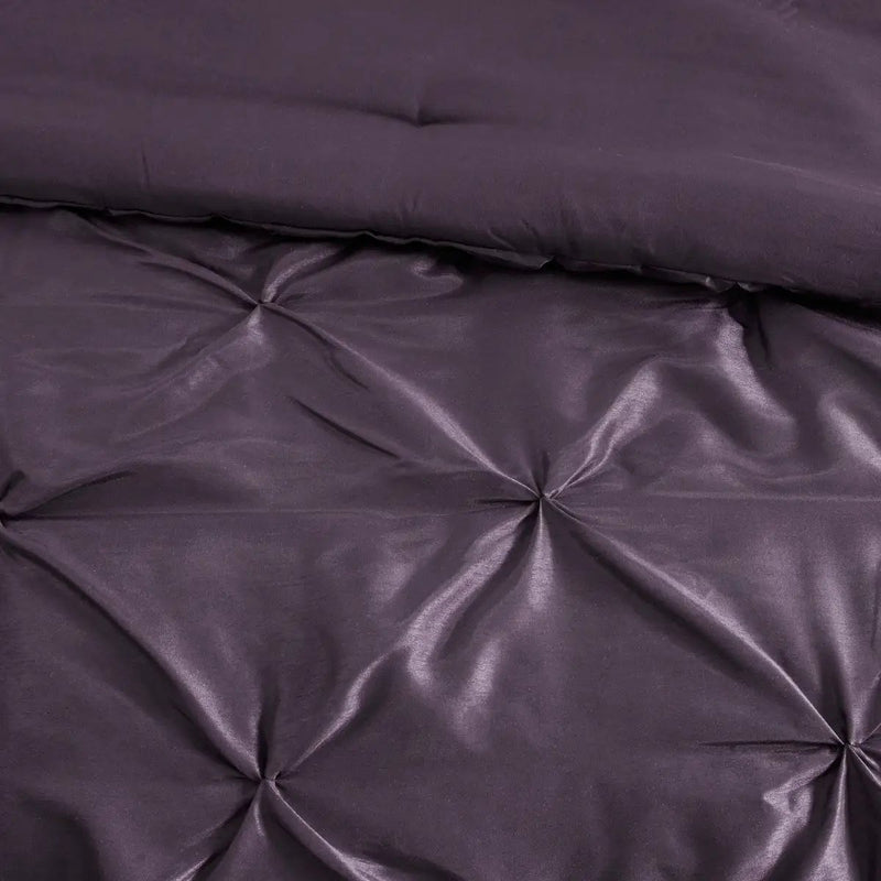7 Piece Tufted Comforter Set Plum Full by HouseOfZazla