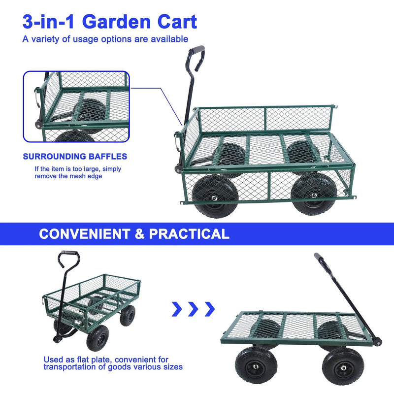 Wagon Cart Garden Cart Trucks in Green by HouseOfZazla