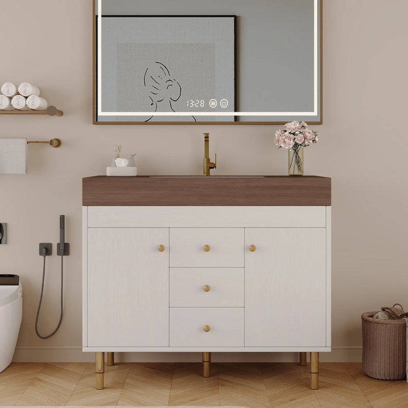 36 In Modern Free-Standing Bathroom Vanity With Ceramic Sink by HouseOfZazla
