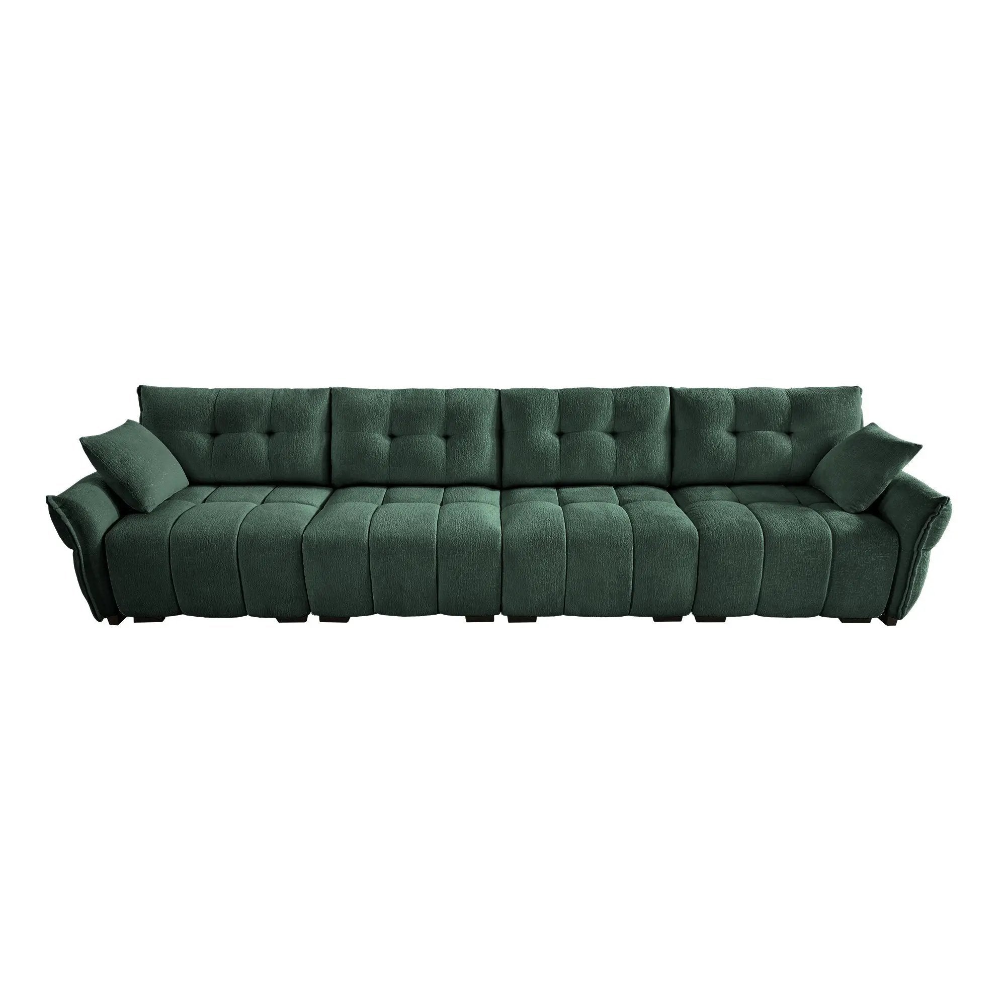 Modern 4-Seater Sofa, Solid Wood Frame In Premium Chenille by HouseOfZazla