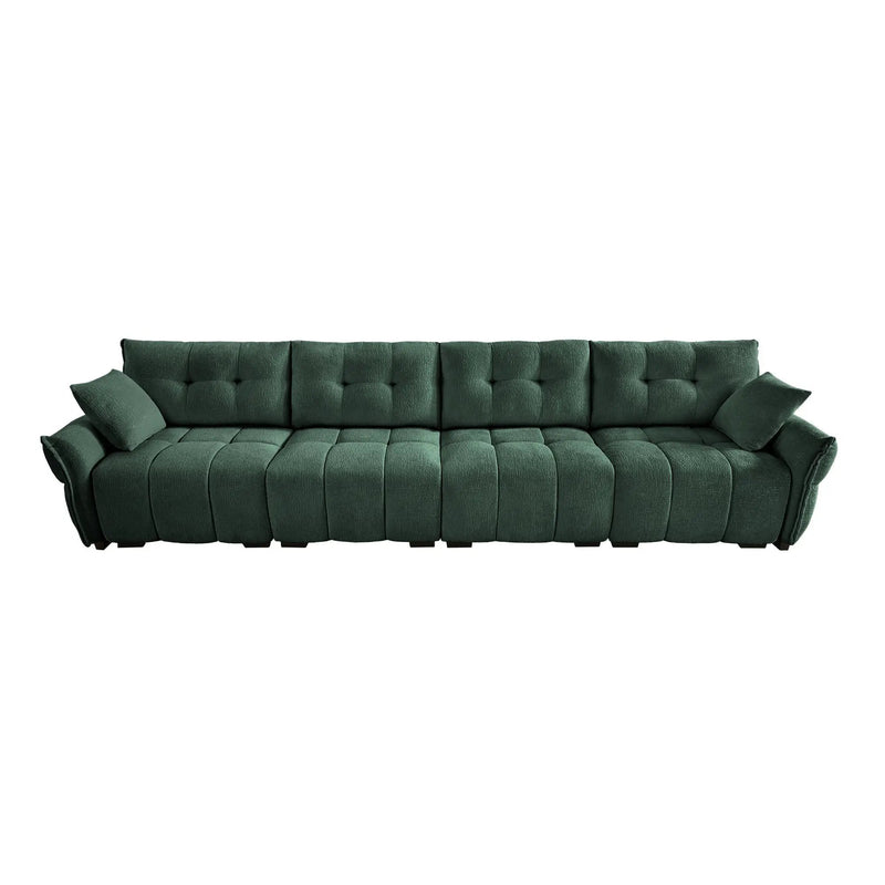 Modern 4-Seater Sofa, Solid Wood Frame In Premium Chenille by HouseOfZazla