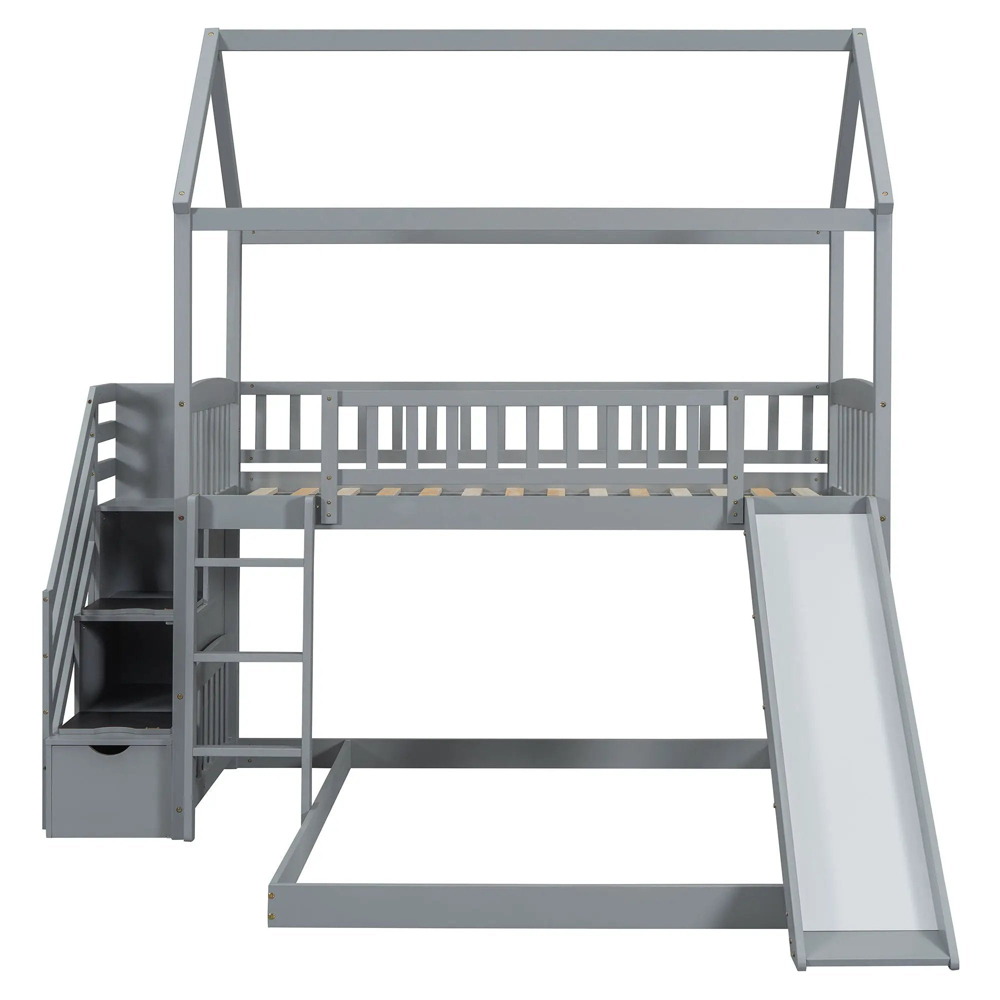 House Bunk Bed With Slide by HouseOfZazla