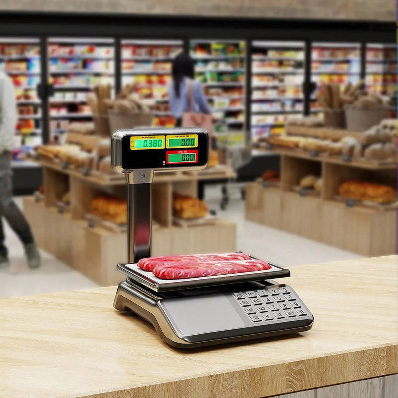 88lb Price Computing Scale with Pole Dual LCD Display Digital Commercial Food Scale by DirectDeals