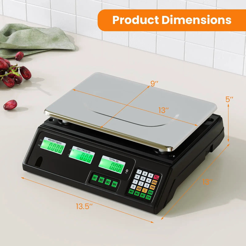 88lb Price Computing Scale Digital Commercial Food Scale with Counting Function by DirectDeals
