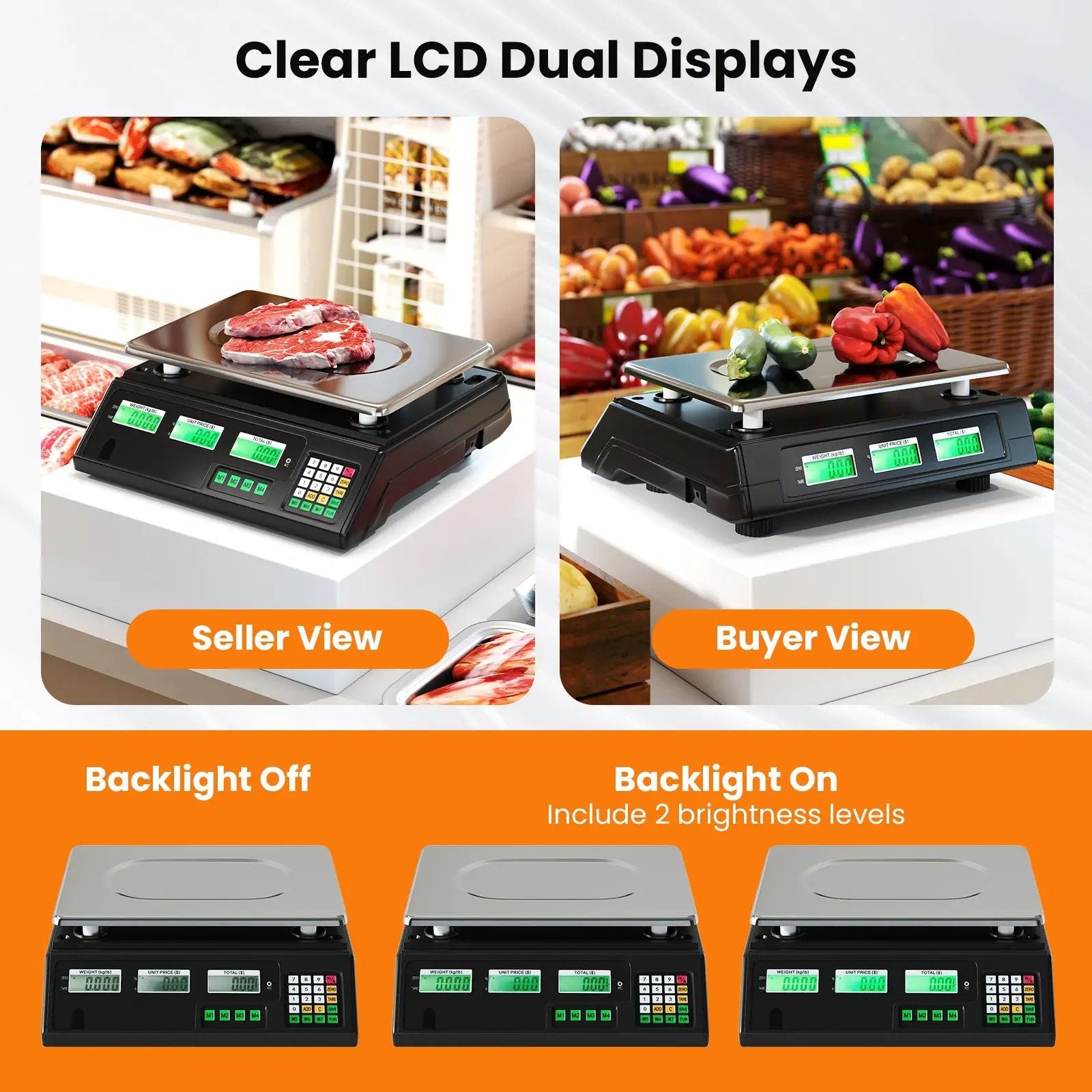 88lb Price Computing Scale Digital Commercial Food Scale with Counting Function by DirectDeals