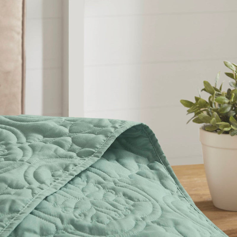 3 Piece Reversible Bedspread Set Seafoam King/Cal King by HouseOfZazla