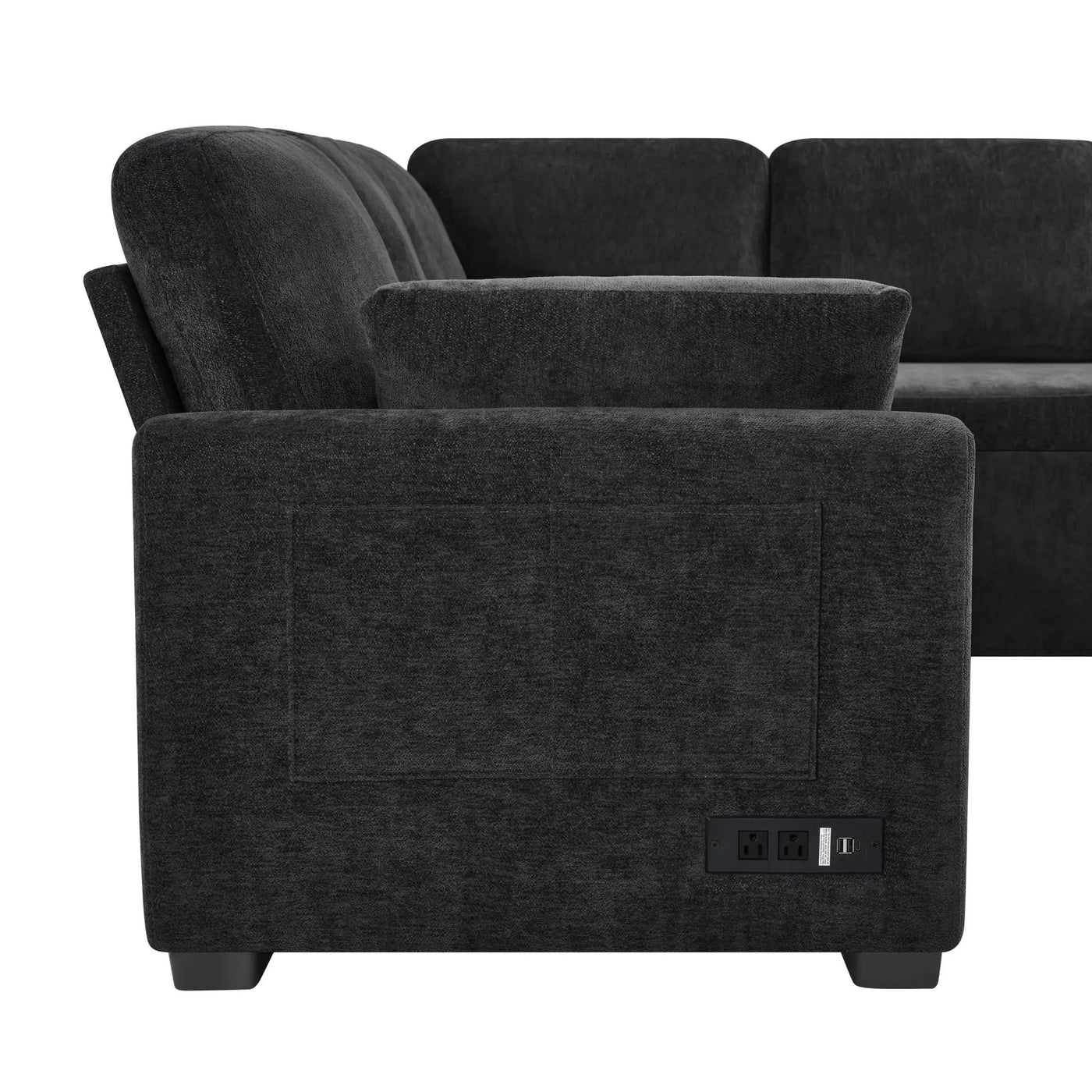 Convertible U-Shaped Sectional Sofa Bed With Reversible Chaise by HouseOfZazla