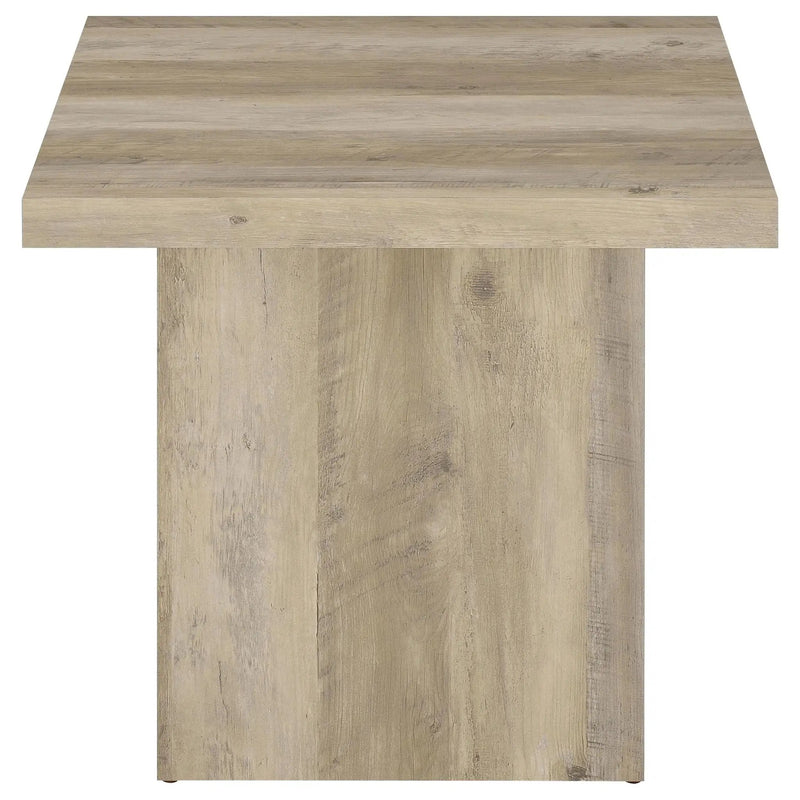 Devar 3-piece Square Coffee End Table Set Distressed Pine by Unique Piece Furniture