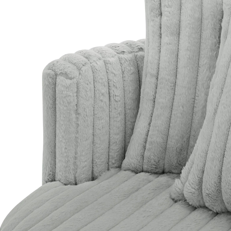 Mindy - Oversized Swivel Barrel Chair - Gray by HouseOfZazla