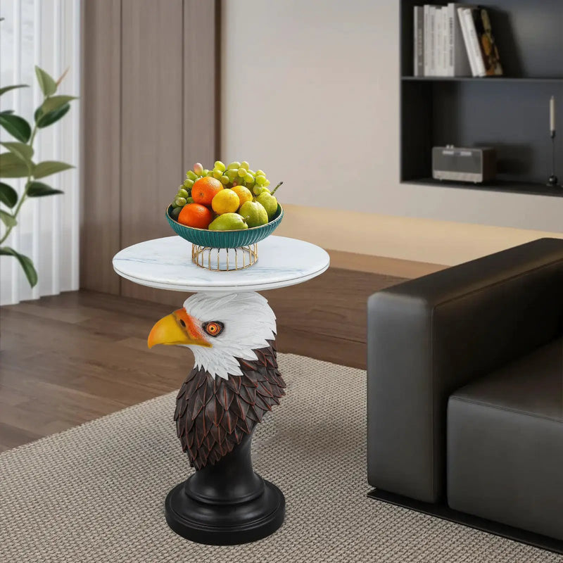 Eagle Head Accent Table Animal Statue End Table by HouseOfZazla