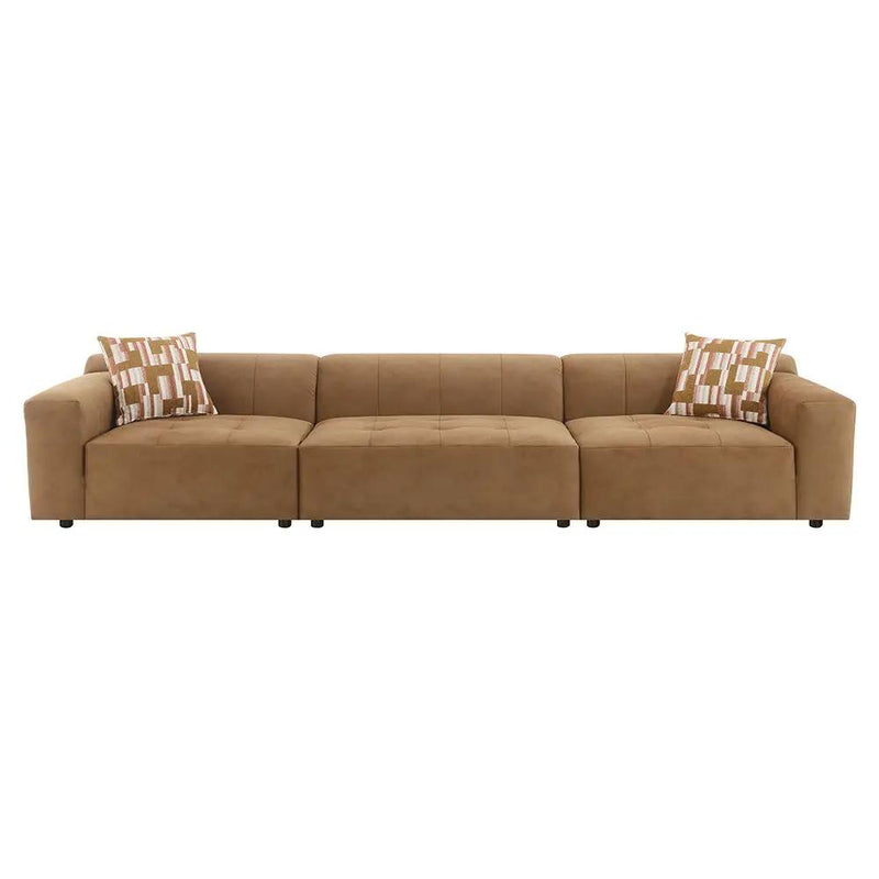 Zoey - Modular - Armless Chair - Chocolate Suede