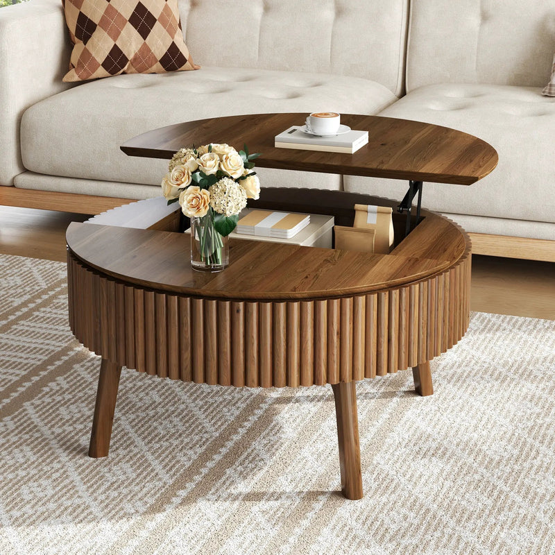 Modern Round Lift-Top Coffee Table by HouseOfZazla