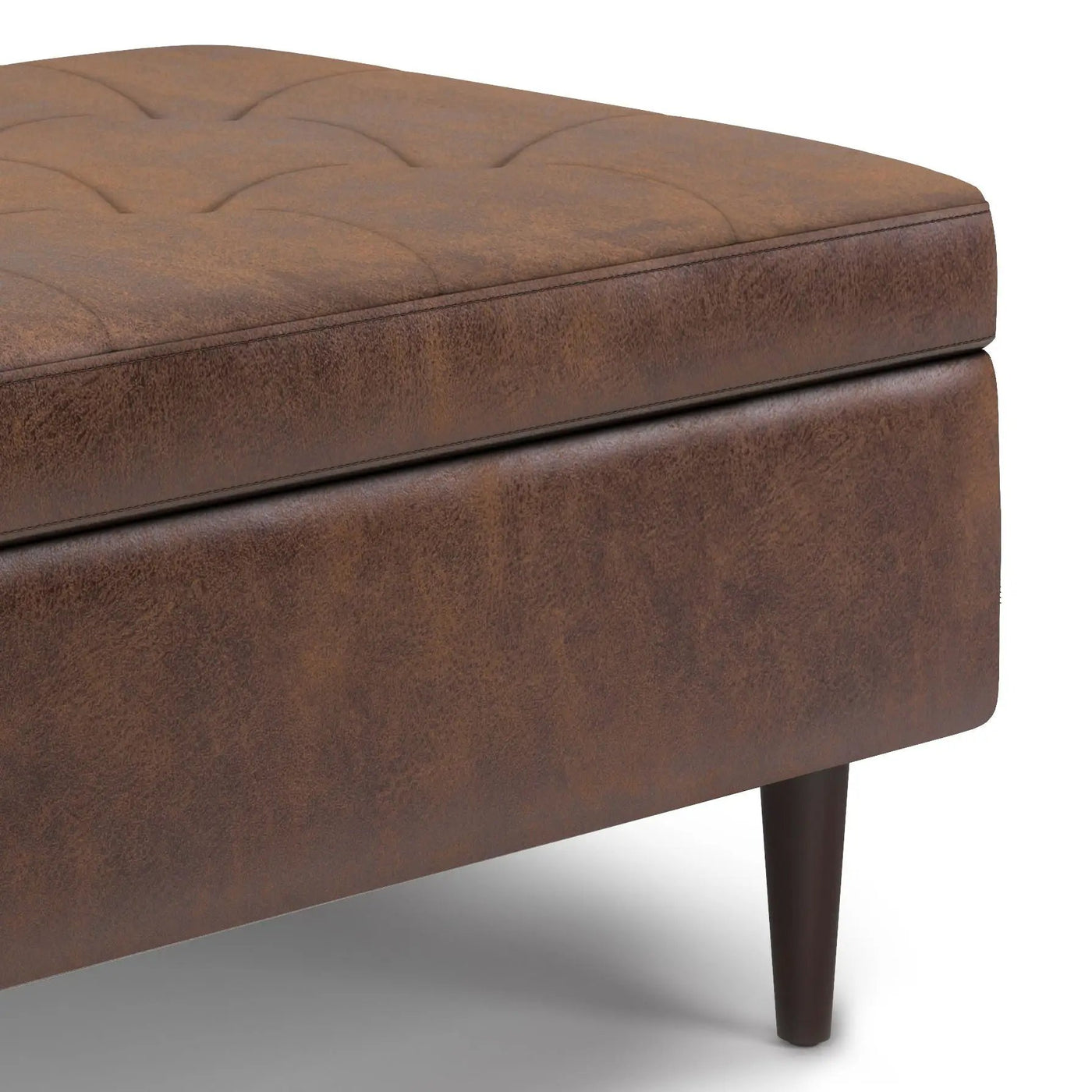Shay - Large Square Coffee Table Storage Ottoman Mid-Century Style by Unique Piece Furniture