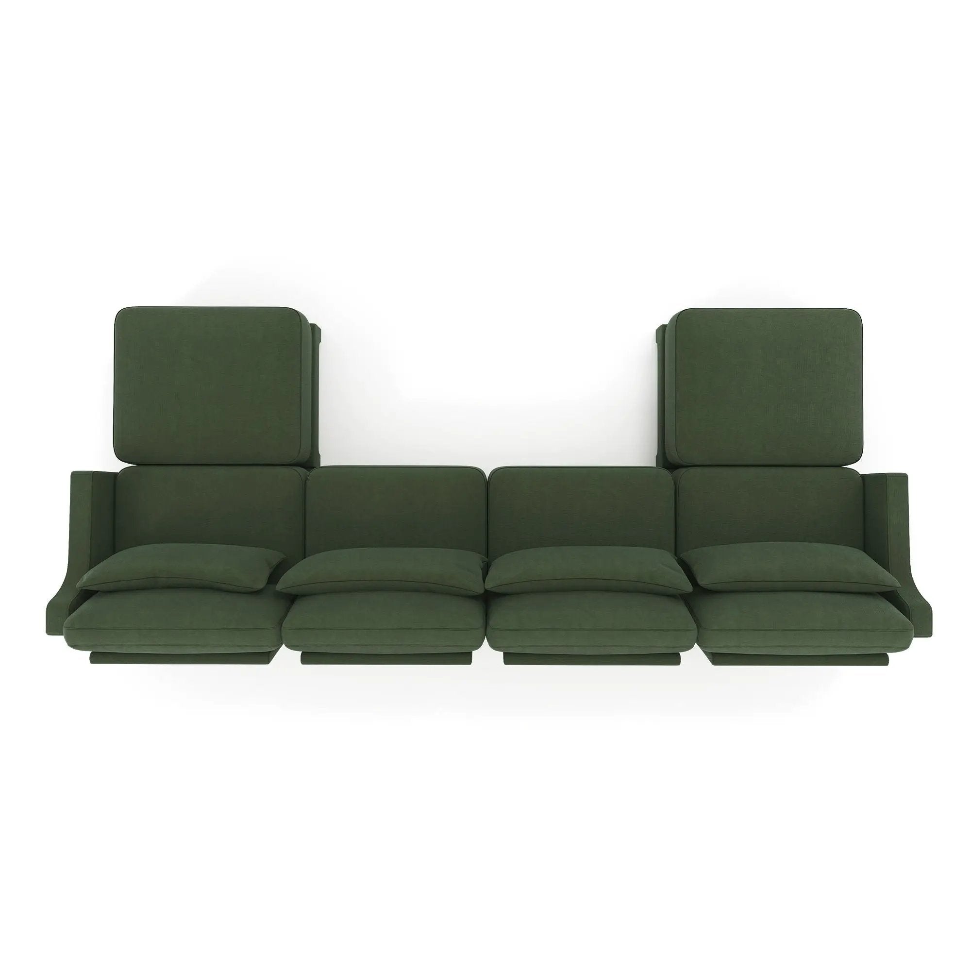 Stylish Sofa With Ottoman And Lumbar Pillows, Ergonomic Design by HouseOfZazla