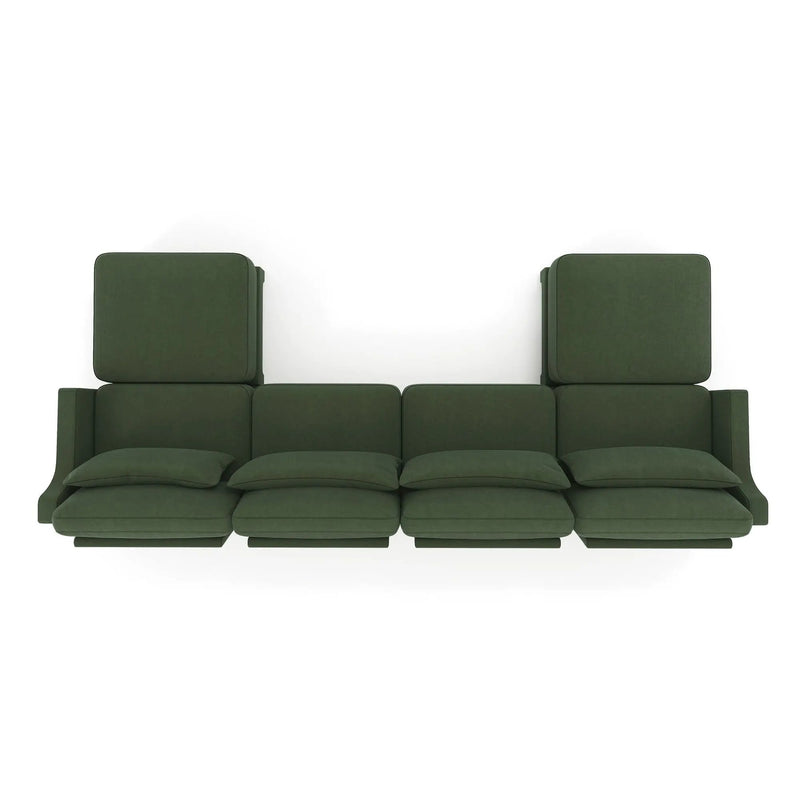 Stylish Sofa With Ottoman And Lumbar Pillows, Ergonomic Design by HouseOfZazla