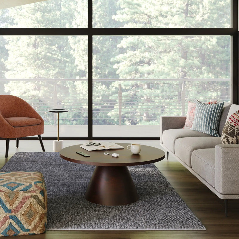 Winnie - Round Coffee Table - Walnut by HouseOfZazla