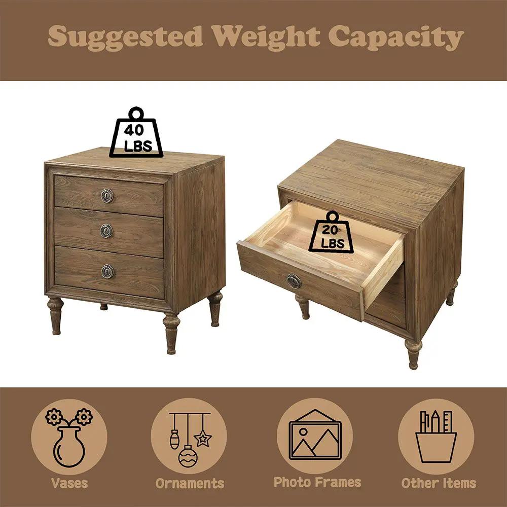 Inverness - 28" Nightstand - Reclaimed Oak by Unique Piece Furniture