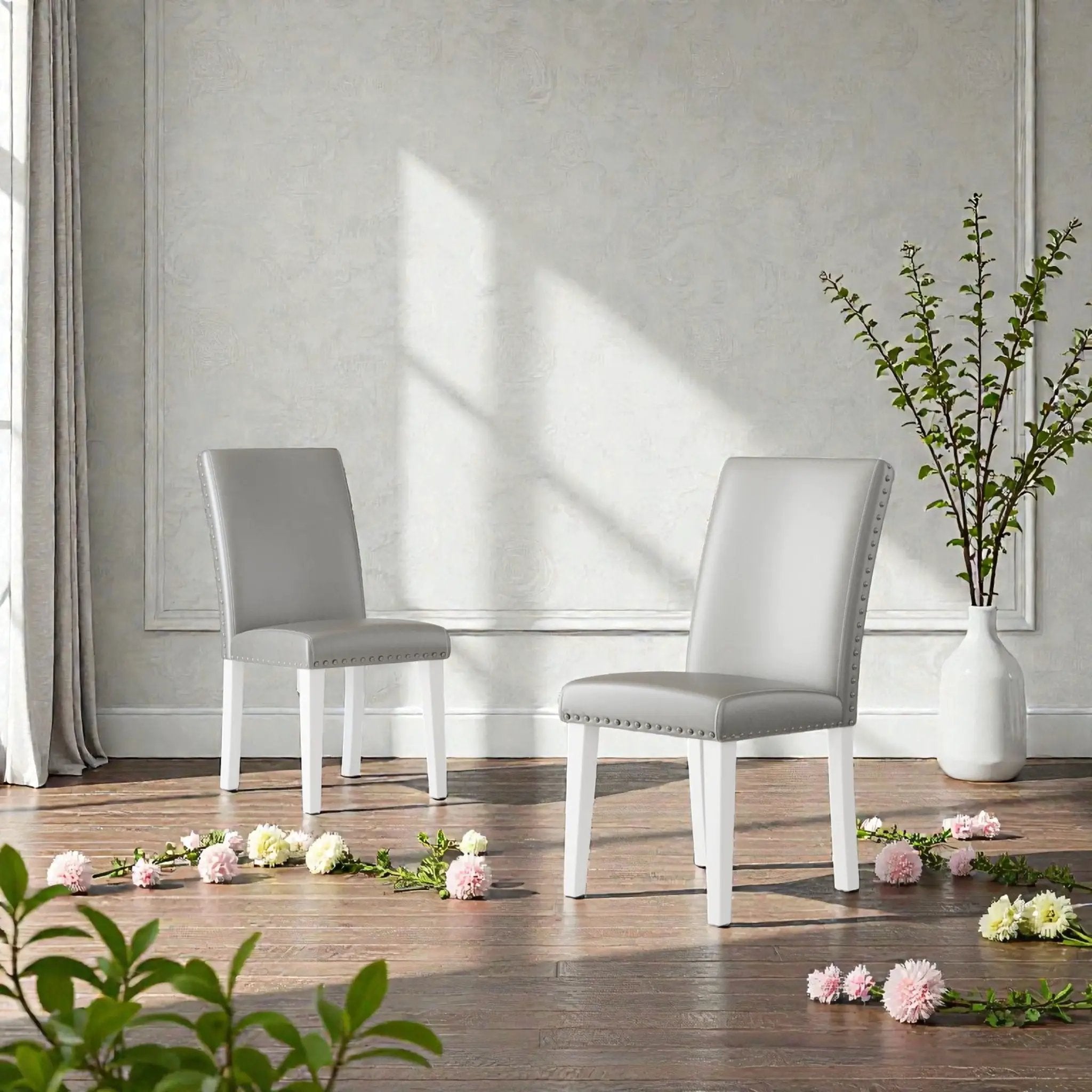Upholstered Dining Chair With High Back Design (Set of 2) by Unique Piece Furniture