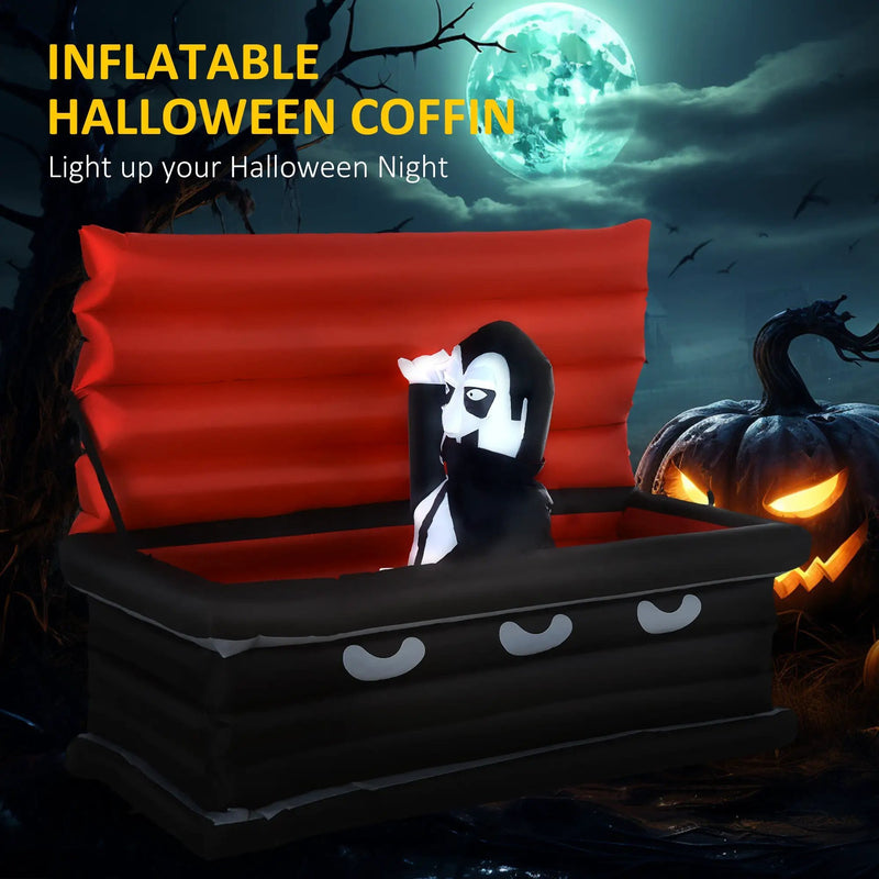 Vampire and Giant Coffin Halloween Inflatable Decoration by HouseOfZazla