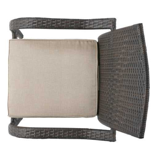 Outdoor Wicker Chairs, 56225.00CHRBRN KD, 4pcs by HouseOfZazla