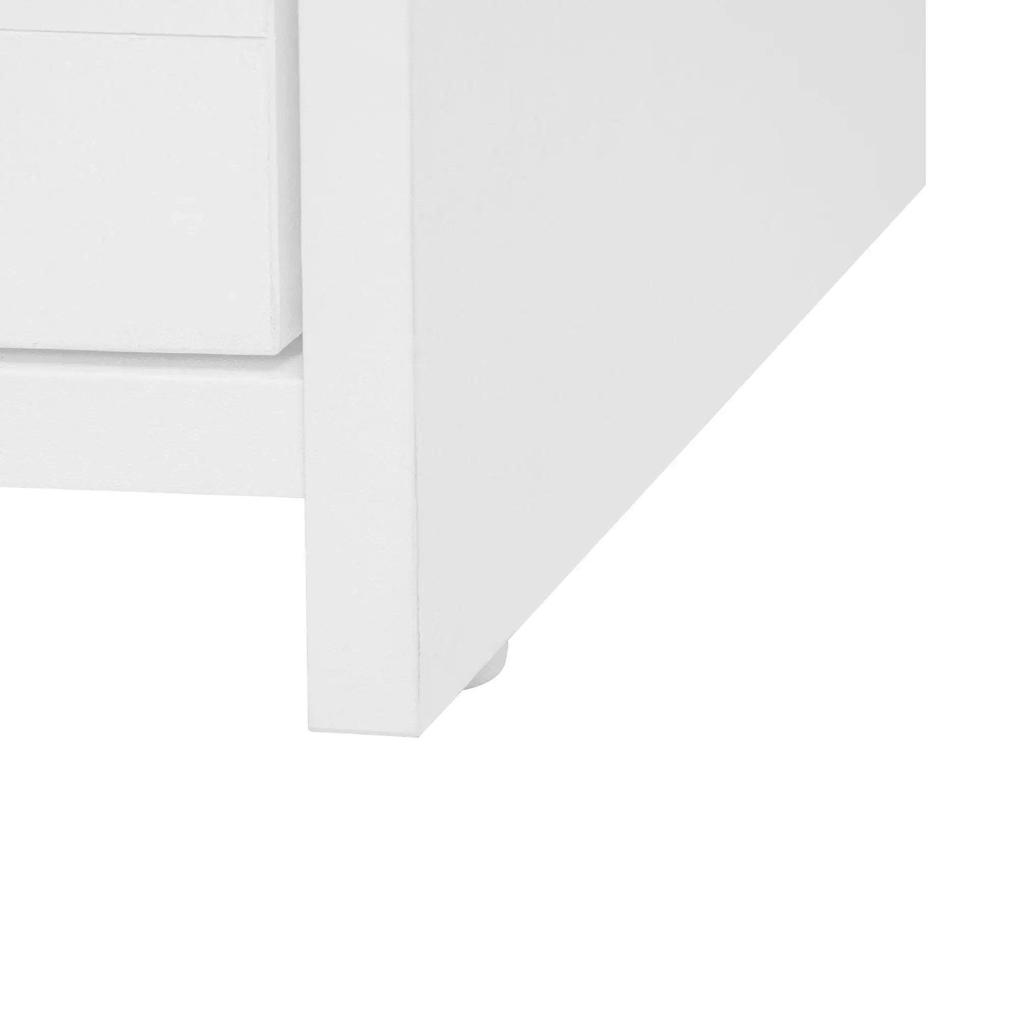 Wardrobe With 3 Drawers High Wardrobe Armoire With Rattan For Living Room Organizer - White by HouseOfZazla