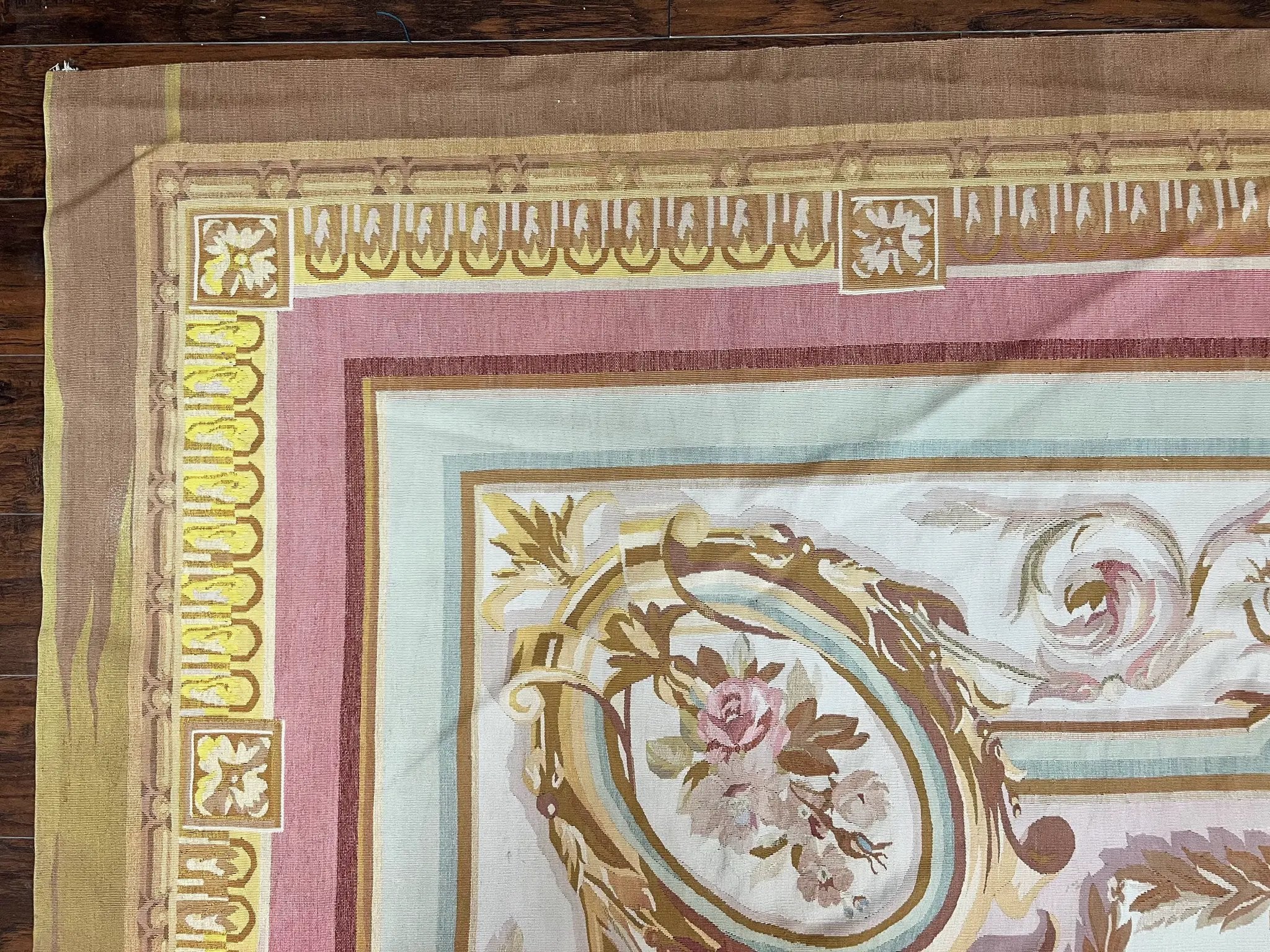 Large Aubusson Rug 11x15, Oversized Gallery Palace Size Flatweave Savonnerie Carpet 11 x 15 ft, Wool Handmade Vintage Elegant European by Jewel Rugs