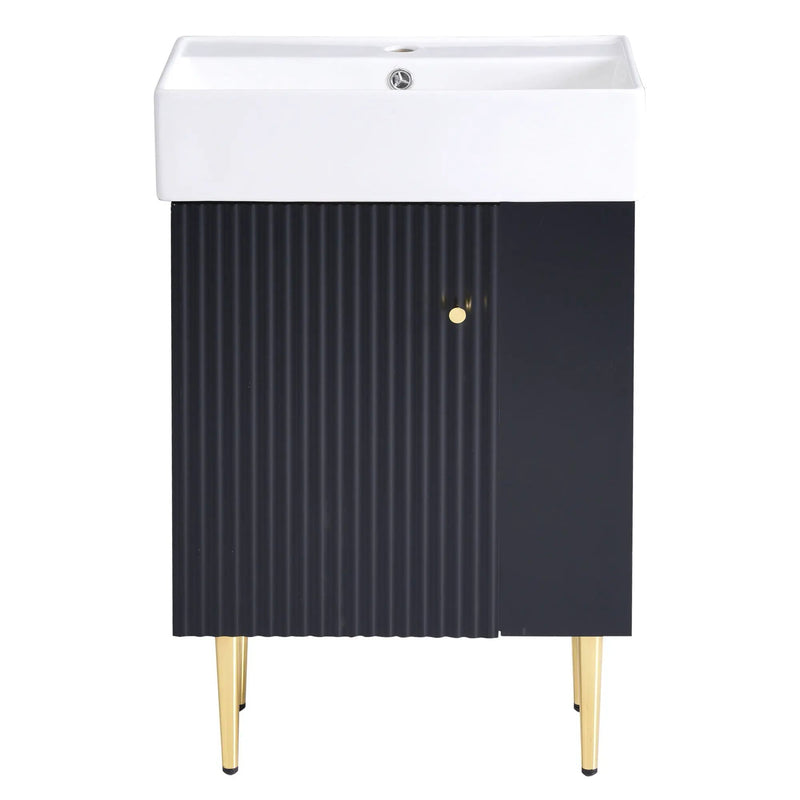 Bathroom Vanity, Combo Cabinet, Bathroom Storage Cabinet, Single Ceramic Sink by HouseOfZazla