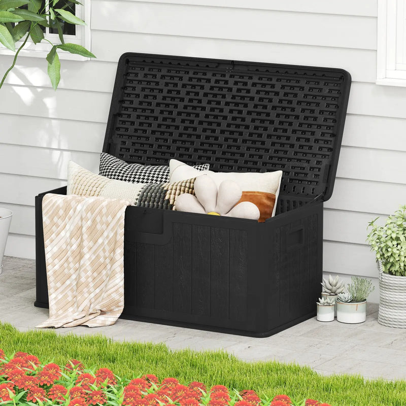 100 Gallon Large Deck Box with Lockable Lid for Patio by DirectDeals