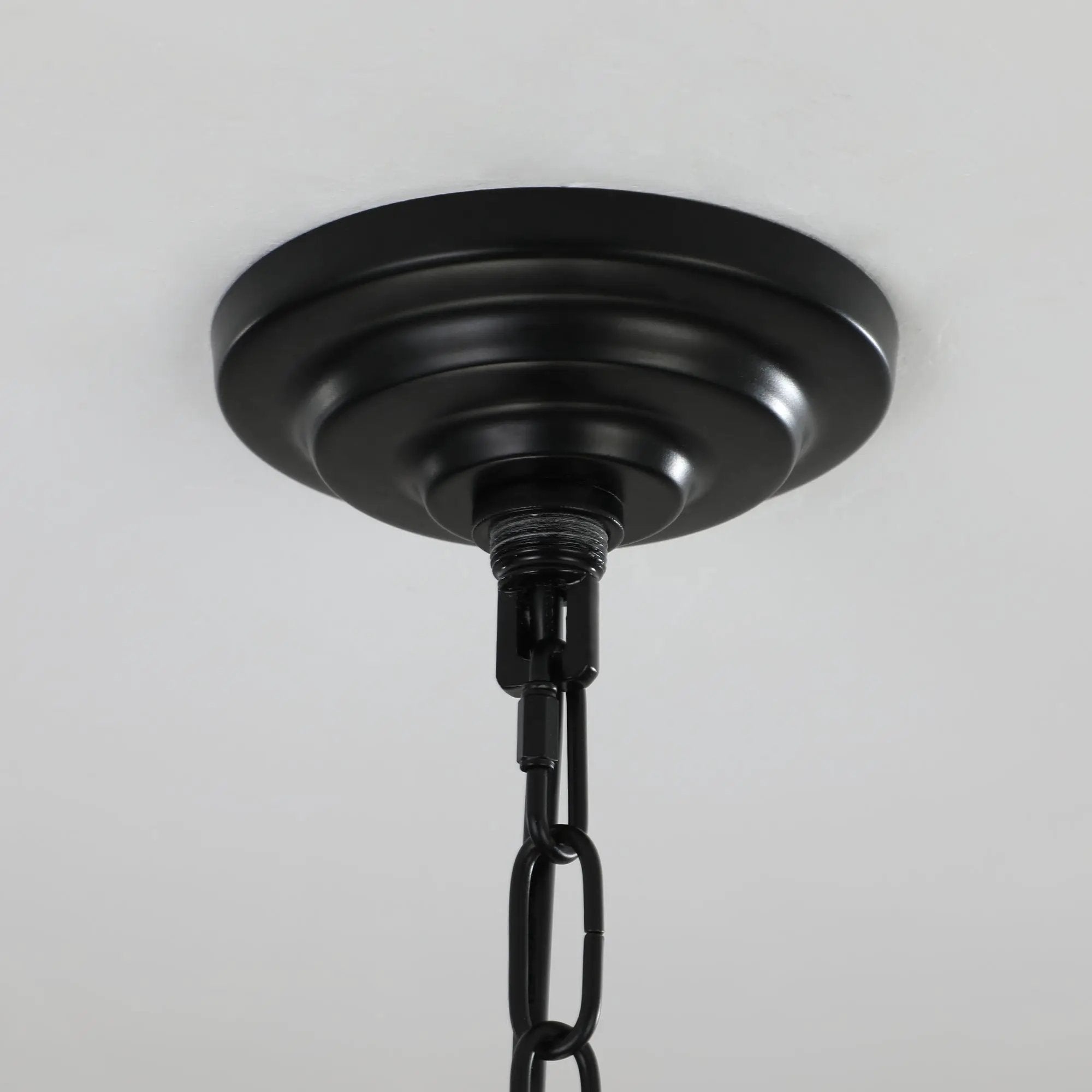 18' Modern 8-Light Black & Chrome Geometric Pendant Chandelier by HouseOfZazla