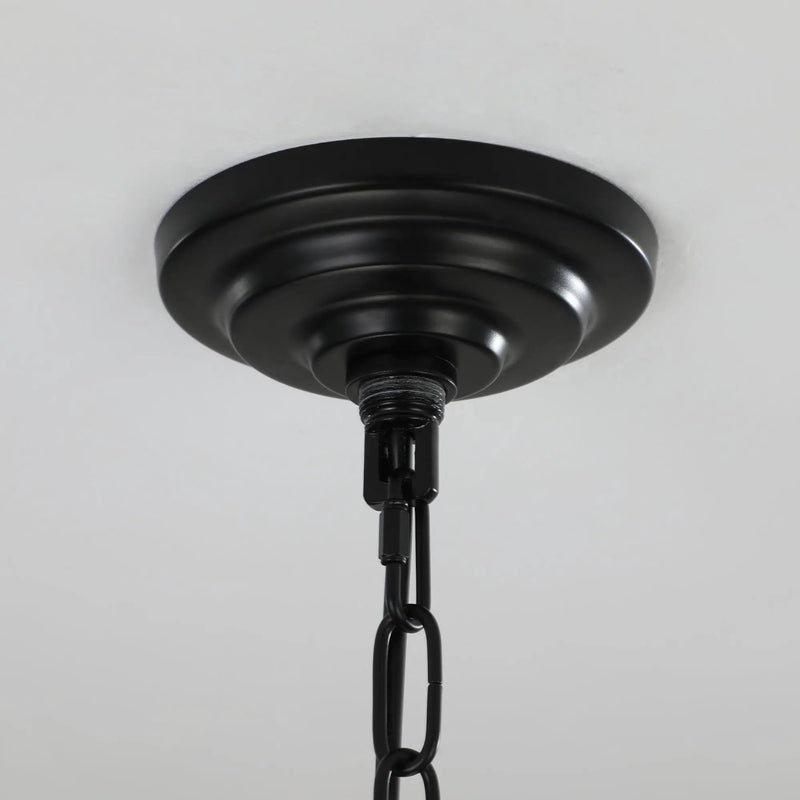 18' Modern 8-Light Black & Chrome Geometric Pendant Chandelier by HouseOfZazla