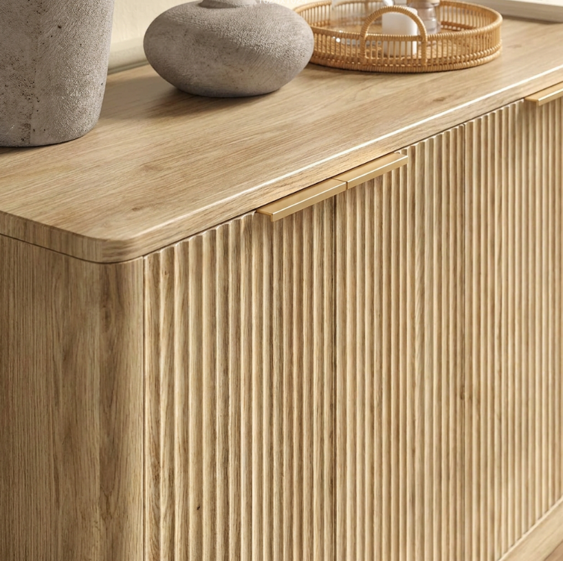 Natural Wood Sideboard Cabinet Farmhouse Buffet Cabinet by HouseOfZazla