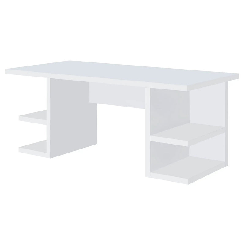 Alice 71-inch 4-shelf Engineered Wood Writing Desk White by Unique Piece Furniture
