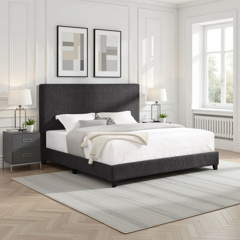 Platform Bed & Upholstered Headboard by Unique Piece Furniture