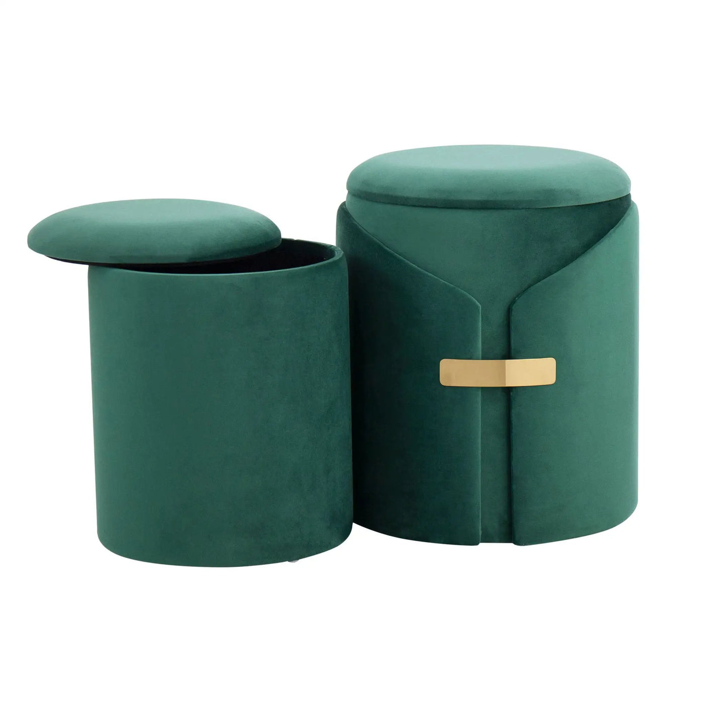 Dahlia - Contemporary / Glam Nesting Ottoman Set by HouseOfZazla