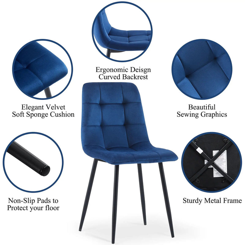 Mid-Century Modern Dining Chairs Set For Kitchen, Living Room by HouseOfZazla
