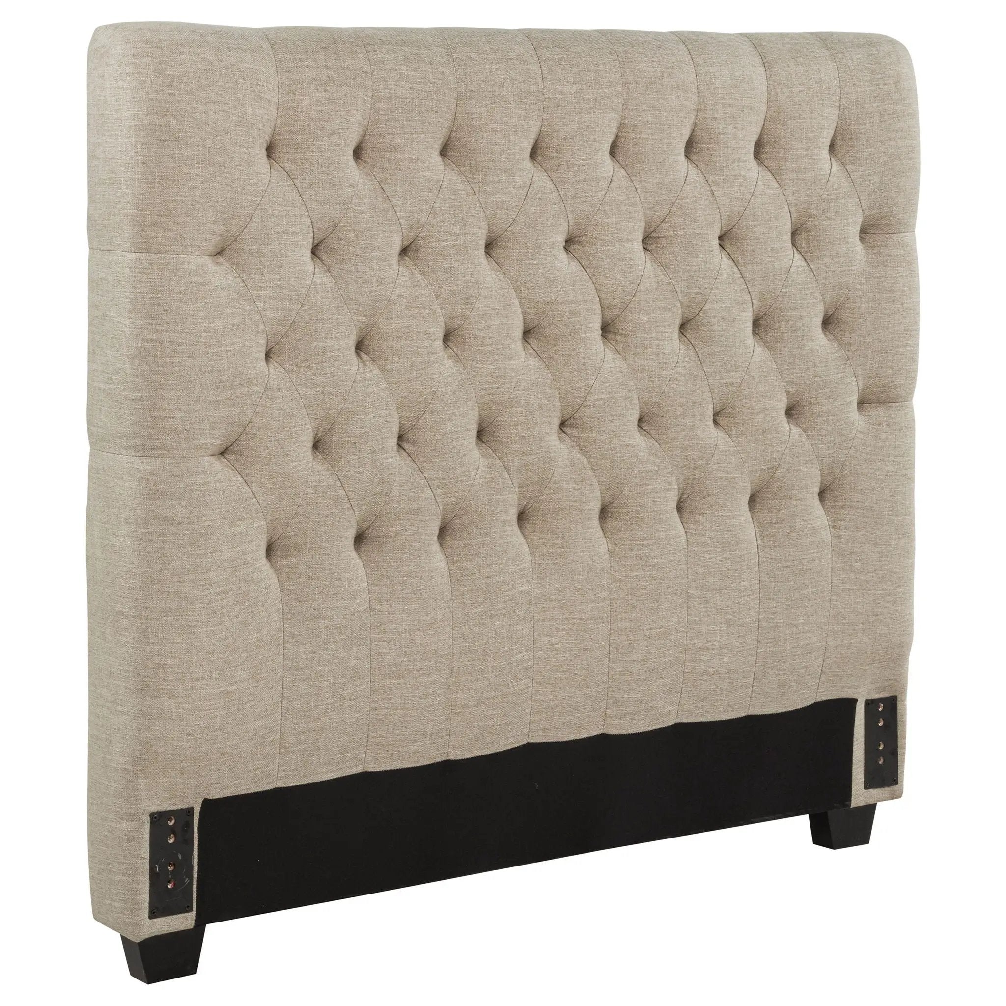 Chloe Upholstered Full Panel Headboard Oatmeal by Unique Piece Furniture